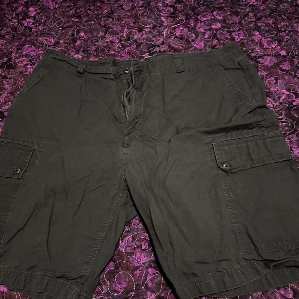 Black cargo shorts